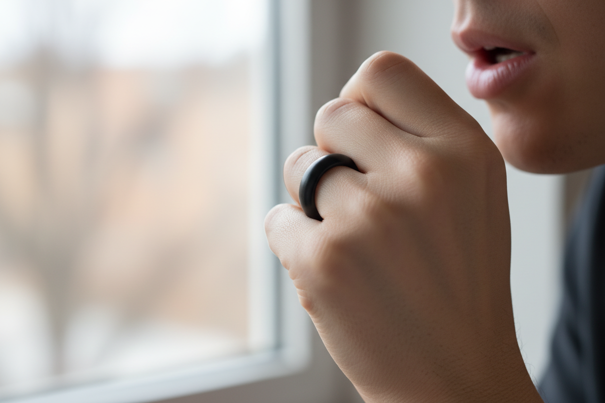 Regenerate this image. The user should wear the ring on their index finger